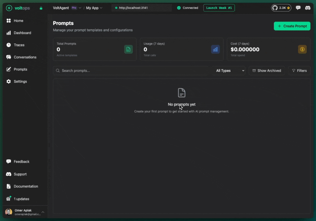 VoltOps Prompt Management