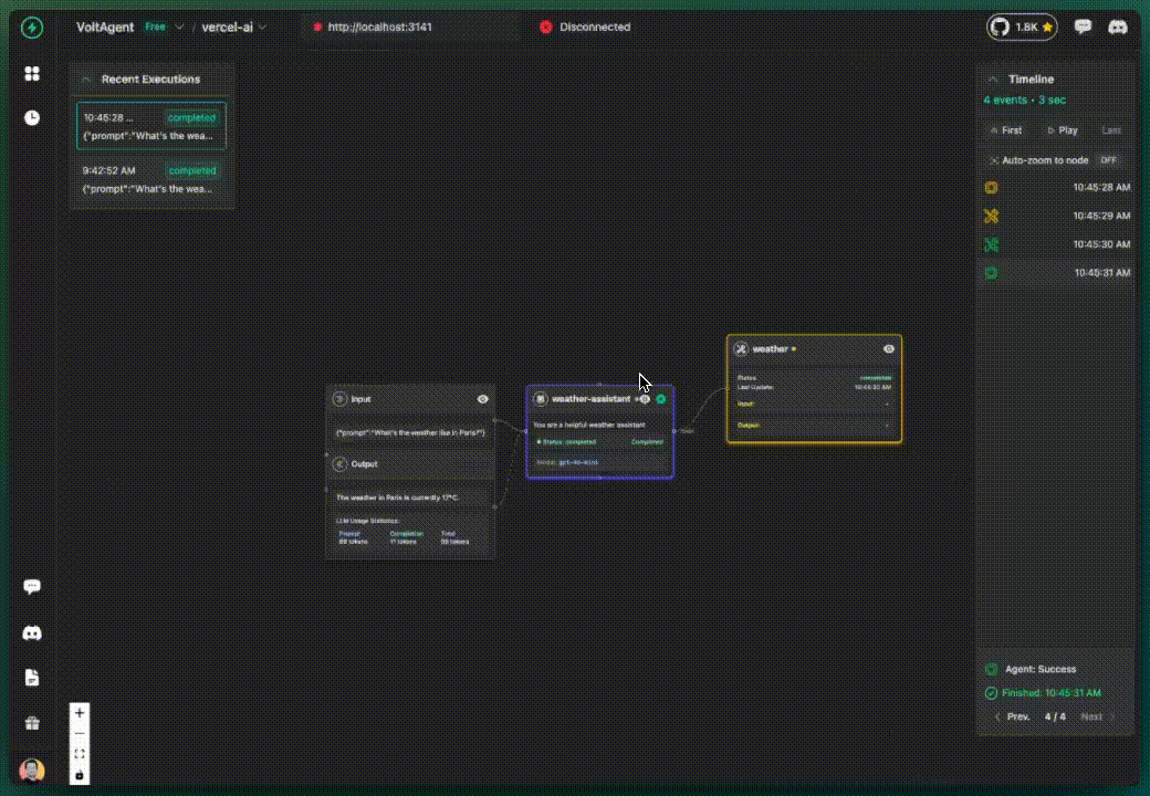 Vercel AI SDK Integration Basic Exampla