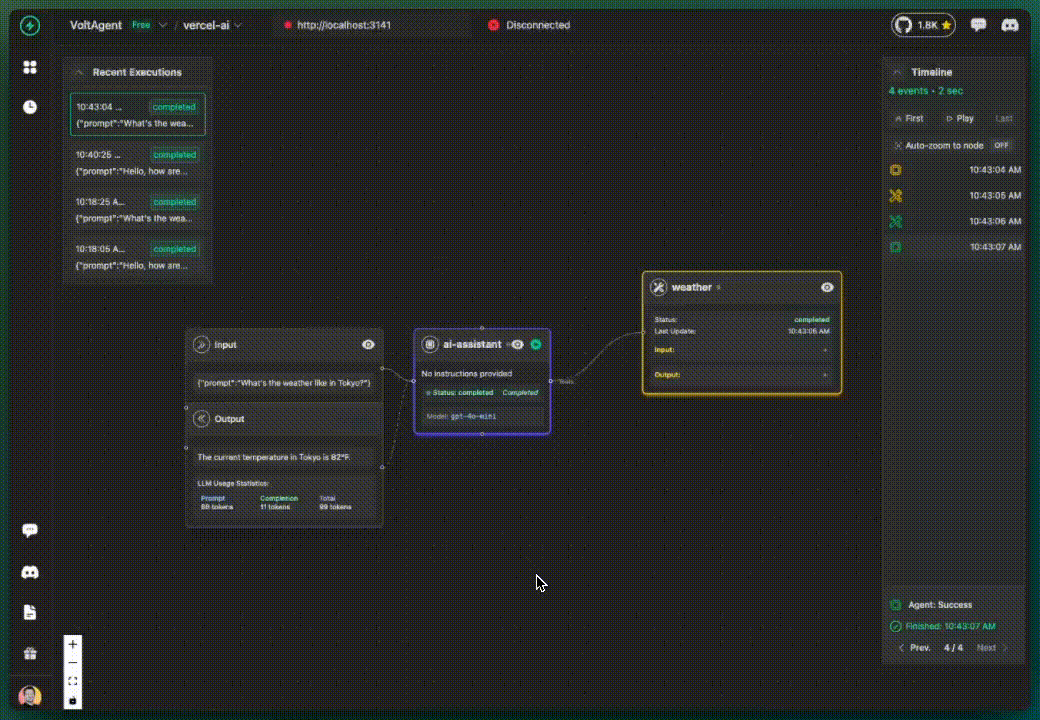 Vercel AI SDK Integration Basic Exampla