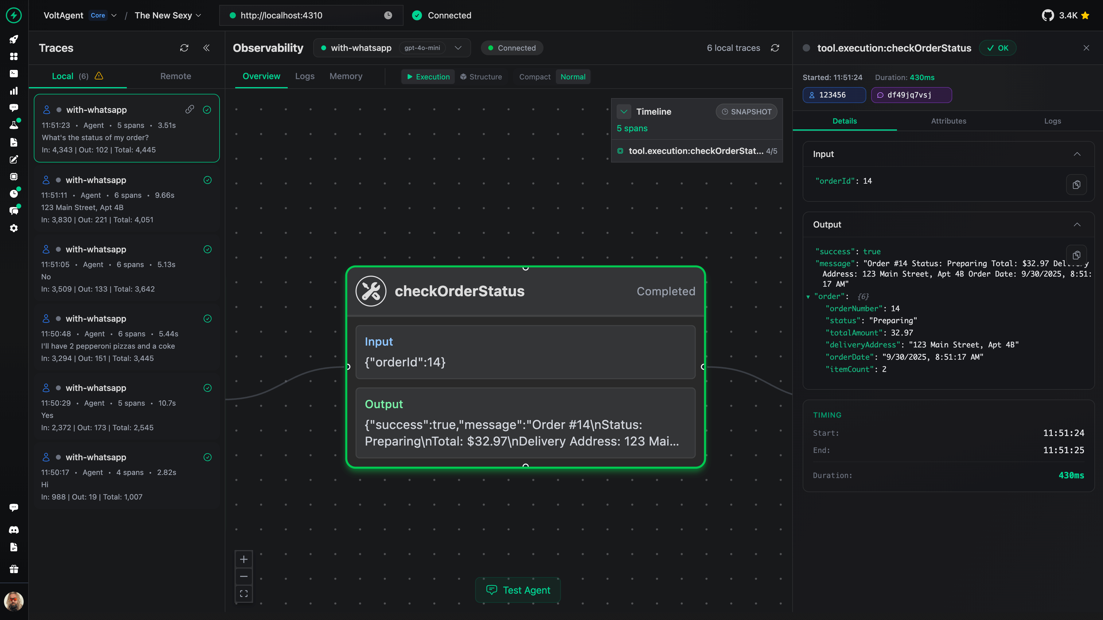 order-status tool