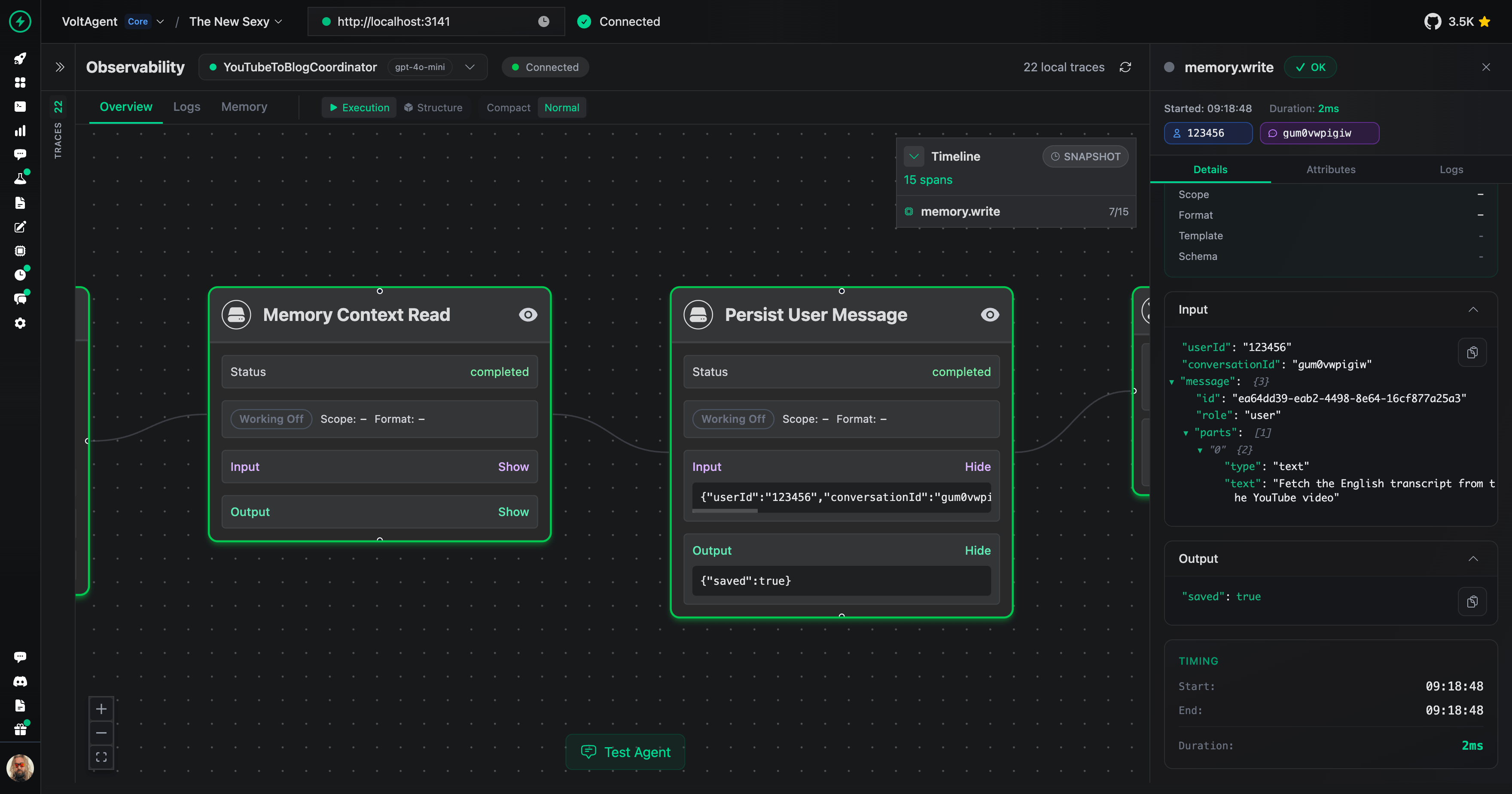 Shared memory and observability view