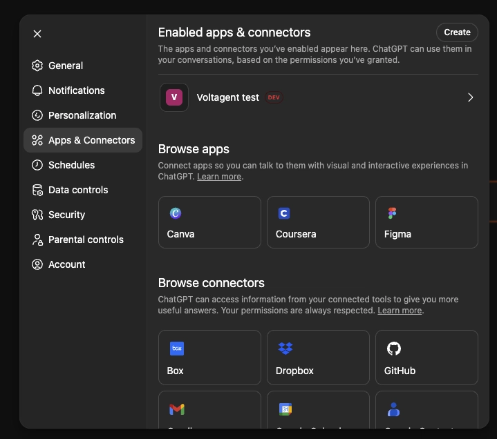 ChatGPT Connector Form
