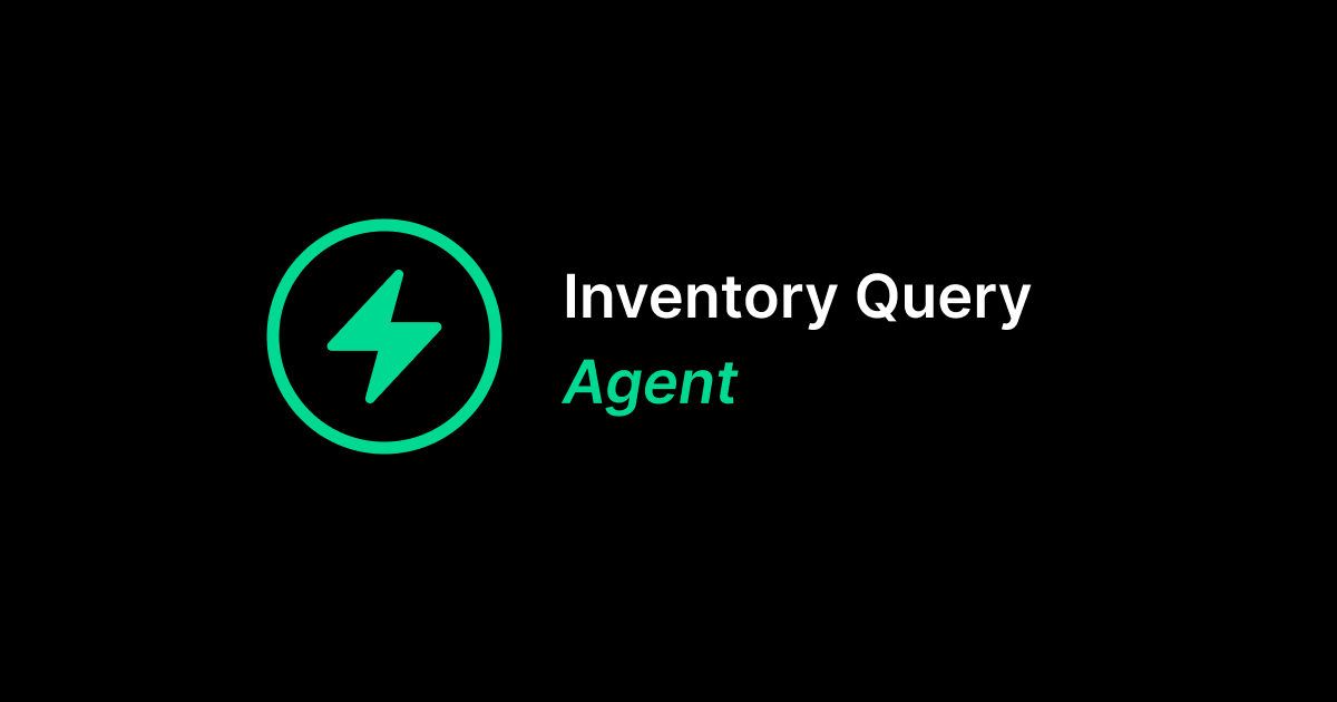 Inventory Query Agent screenshot