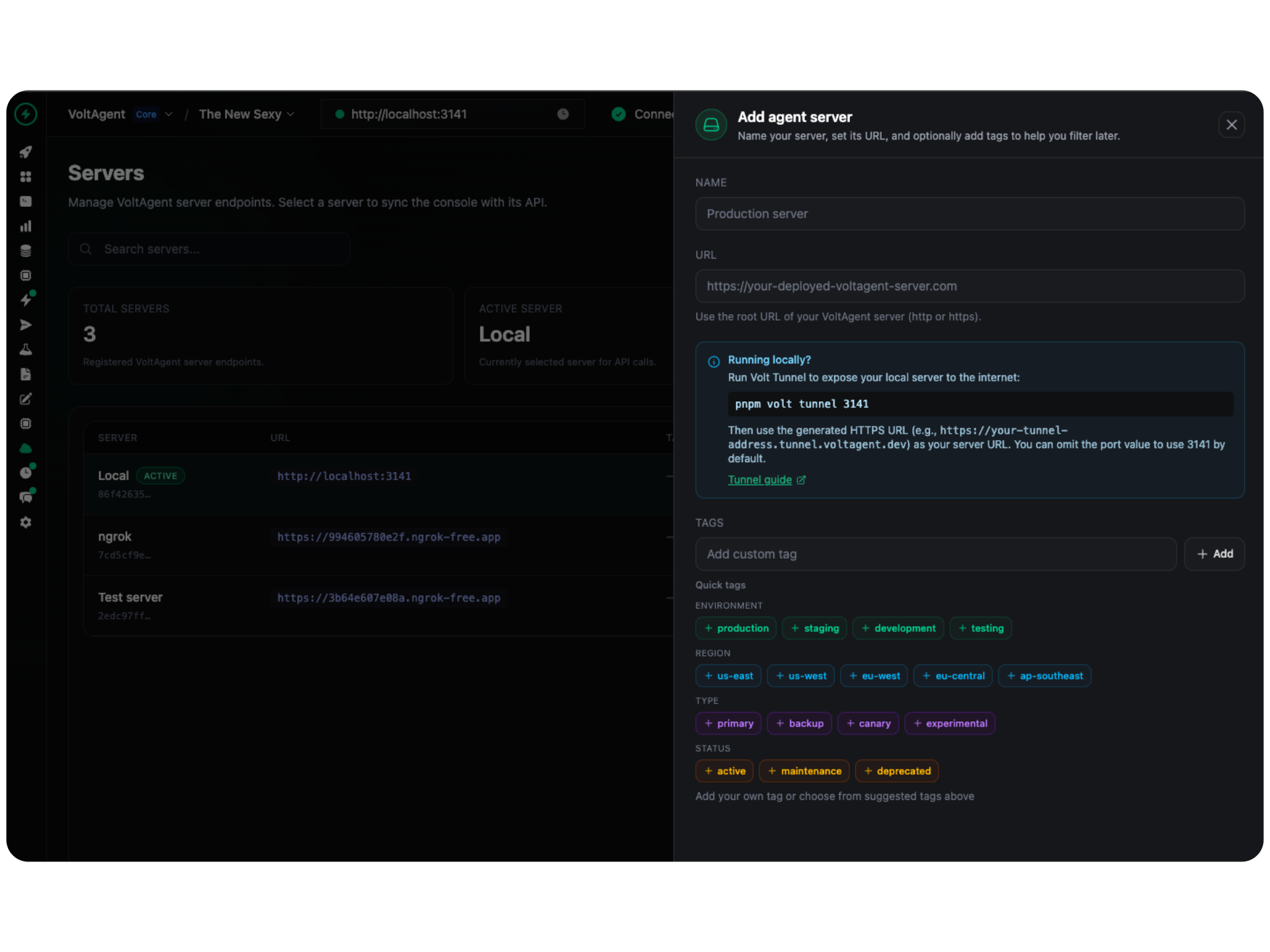 VoltAgent Servers Feature Preview